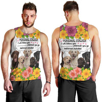 Labrador Retriever Personal Stalker Christmas Men Tank Top Funny Xmas Holiday Patterns - Wonder Print Shop