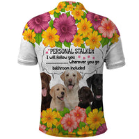 Labrador Retriever Personal Stalker Christmas Polo Shirt Funny Xmas Holiday Patterns - Wonder Print Shop