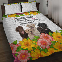 Labrador Retriever Personal Stalker Christmas Quilt Bed Set Funny Xmas Holiday Patterns - Wonder Print Shop