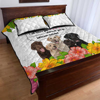 Labrador Retriever Personal Stalker Christmas Quilt Bed Set Funny Xmas Holiday Patterns - Wonder Print Shop