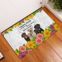 Labrador Retriever Personal Stalker Christmas Rubber Doormat Funny Xmas Holiday Patterns - Wonder Print Shop