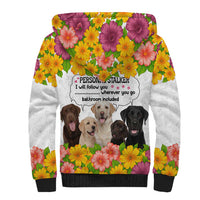Labrador Retriever Personal Stalker Christmas Sherpa Hoodie Funny Xmas Holiday Patterns - Wonder Print Shop