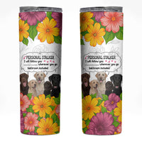 Labrador Retriever Personal Stalker Christmas Skinny Tumbler Funny Xmas Holiday Patterns - Wonder Print Shop