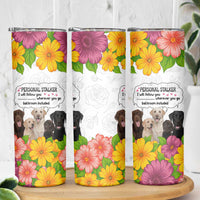 Labrador Retriever Personal Stalker Christmas Skinny Tumbler Funny Xmas Holiday Patterns - Wonder Print Shop