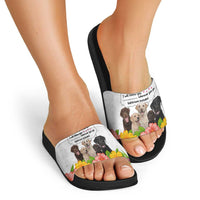 Labrador Retriever Personal Stalker Christmas Slide Sandals Funny Xmas Holiday Patterns - Wonder Print Shop