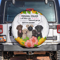 Labrador Retriever Personal Stalker Christmas Spare Tire Cover Funny Xmas Holiday Patterns - Wonder Print Shop