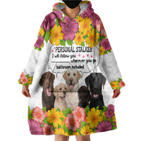 Labrador Retriever Personal Stalker Christmas Wearable Blanket Hoodie Funny Xmas Holiday Patterns - Wonder Print Shop
