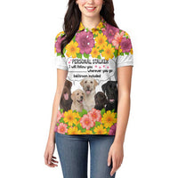 Labrador Retriever Personal Stalker Christmas Women Polo Shirt Funny Xmas Holiday Patterns - Wonder Print Shop