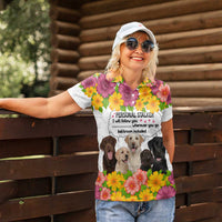 Labrador Retriever Personal Stalker Christmas Women Polo Shirt Funny Xmas Holiday Patterns - Wonder Print Shop