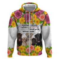 Labrador Retriever Personal Stalker Christmas Zip Hoodie Funny Xmas Holiday Patterns - Wonder Print Shop