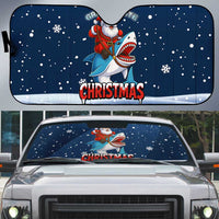 Great White Christmas Shark Christmas Auto Sun Shade Funny Xmas Holiday Patterns - Wonder Print Shop