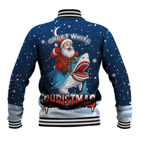 Great White Christmas Shark Christmas Baseball Jacket Funny Xmas Holiday Patterns - Wonder Print Shop