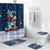 Great White Christmas Shark Christmas Bathroom Set Funny Xmas Holiday Patterns - Wonder Print Shop