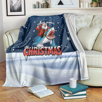 Great White Christmas Shark Christmas Blanket Funny Xmas Holiday Patterns - Wonder Print Shop