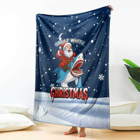 Great White Christmas Shark Christmas Blanket Funny Xmas Holiday Patterns - Wonder Print Shop