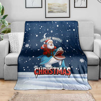 Great White Christmas Shark Christmas Blanket Funny Xmas Holiday Patterns - Wonder Print Shop