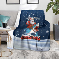 Great White Christmas Shark Christmas Blanket Funny Xmas Holiday Patterns - Wonder Print Shop