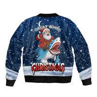 Great White Christmas Shark Christmas Bomber Jacket Funny Xmas Holiday Patterns - Wonder Print Shop
