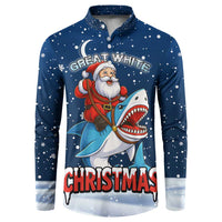 Great White Christmas Shark Christmas Button Sweatshirt Funny Xmas Holiday Patterns - Wonder Print Shop