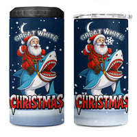 Great White Christmas Shark Christmas 4 in 1 Can Cooler Tumbler Funny Xmas Holiday Patterns - Wonder Print Shop