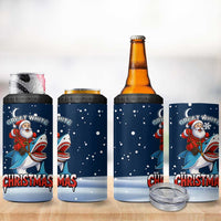 Great White Christmas Shark Christmas 4 in 1 Can Cooler Tumbler Funny Xmas Holiday Patterns - Wonder Print Shop