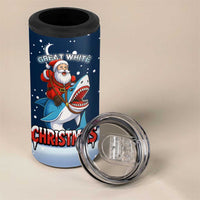 Great White Christmas Shark Christmas 4 in 1 Can Cooler Tumbler Funny Xmas Holiday Patterns - Wonder Print Shop