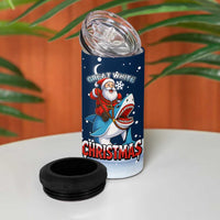 Great White Christmas Shark Christmas 4 in 1 Can Cooler Tumbler Funny Xmas Holiday Patterns - Wonder Print Shop