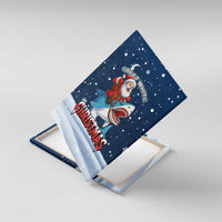 Great White Christmas Shark Christmas Canvas Wall Art Funny Xmas Holiday Patterns - Wonder Print Shop
