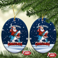 Great White Christmas Shark Christmas Ceramic Ornament Funny Xmas Holiday Patterns - Wonder Print Shop