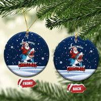 Great White Christmas Shark Christmas Ceramic Ornament Funny Xmas Holiday Patterns - Wonder Print Shop