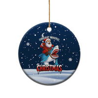 Great White Christmas Shark Christmas Ceramic Ornament Funny Xmas Holiday Patterns - Wonder Print Shop