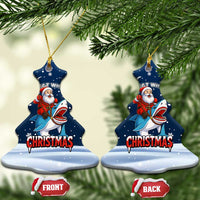 Great White Christmas Shark Christmas Ceramic Ornament Funny Xmas Holiday Patterns - Wonder Print Shop