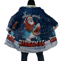 Great White Christmas Shark Christmas Cloak Funny Xmas Holiday Patterns - Wonder Print Shop