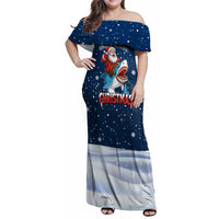 Great White Christmas Shark Christmas Family Matching Off Shoulder Maxi Dress and Hawaiian Shirt Funny Xmas Holiday Patterns - Wonder Print Shop