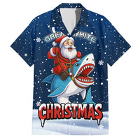 Great White Christmas Shark Christmas Family Matching Short Sleeve Bodycon Dress and Hawaiian Shirt Funny Xmas Holiday Patterns - Wonder Print Shop