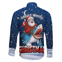 Great White Christmas Shark Christmas Family Matching Short Sleeve Bodycon Dress and Hawaiian Shirt Funny Xmas Holiday Patterns - Wonder Print Shop