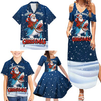 Great White Christmas Shark Christmas Family Matching Summer Maxi Dress and Hawaiian Shirt Funny Xmas Holiday Patterns - Wonder Print Shop