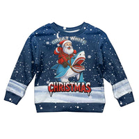 Great White Christmas Shark Christmas Kid Ugly Christmas Sweater Funny Xmas Holiday Patterns - Wonder Print Shop