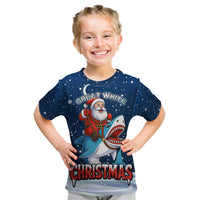 Great White Christmas Shark Christmas Kid T Shirt Funny Xmas Holiday Patterns - Wonder Print Shop