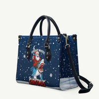 Great White Christmas Shark Christmas Leather Bag Funny Xmas Holiday Patterns - Wonder Print Shop