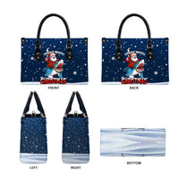 Great White Christmas Shark Christmas Leather Bag Funny Xmas Holiday Patterns - Wonder Print Shop