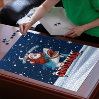 Great White Christmas Shark Christmas Puzzle Funny Xmas Holiday Patterns - Wonder Print Shop