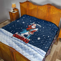 Great White Christmas Shark Christmas Quilt Funny Xmas Holiday Patterns - Wonder Print Shop