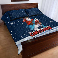 Great White Christmas Shark Christmas Quilt Bed Set Funny Xmas Holiday Patterns - Wonder Print Shop