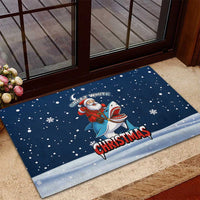 Great White Christmas Shark Christmas Rubber Doormat Funny Xmas Holiday Patterns - Wonder Print Shop