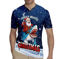 Great White Christmas Shark Christmas Rugby Jersey Funny Xmas Holiday Patterns - Wonder Print Shop