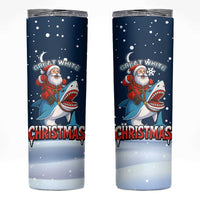 Great White Christmas Shark Christmas Skinny Tumbler Funny Xmas Holiday Patterns - Wonder Print Shop