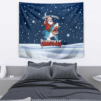 Great White Christmas Shark Christmas Tapestry Funny Xmas Holiday Patterns - Wonder Print Shop