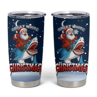 Great White Christmas Shark Christmas Tumbler Cup Funny Xmas Holiday Patterns - Wonder Print Shop