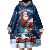 Great White Christmas Shark Christmas Wearable Blanket Hoodie Funny Xmas Holiday Patterns - Wonder Print Shop